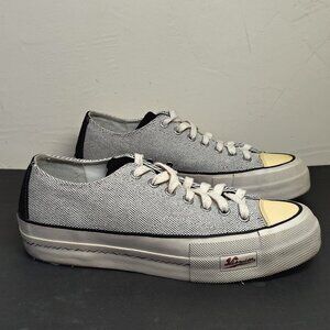 VISVIM Skagway LO Sneakers Black White‎ LT Cubism Woven SS22 Size 8